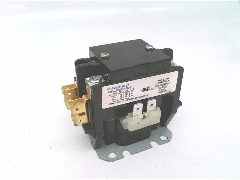 Packard C230C 2-Pole 30A Contactor, 208/240V Coil